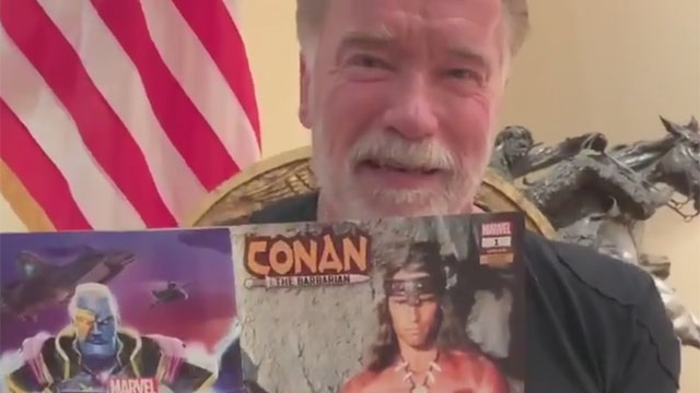 Arnold Schwarzenegger Endorses Marvel's Conan Comic