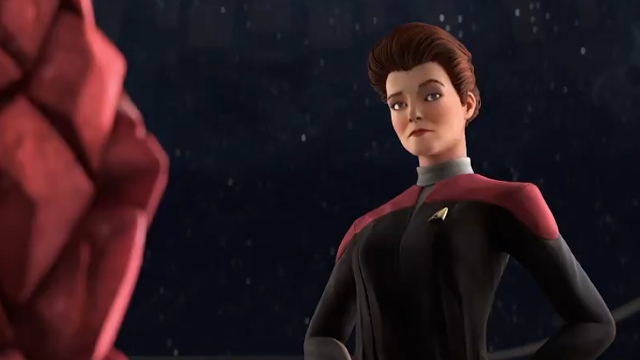 Hologram Janeway Addresses Her Crew in Star Trek Prodigy Clip