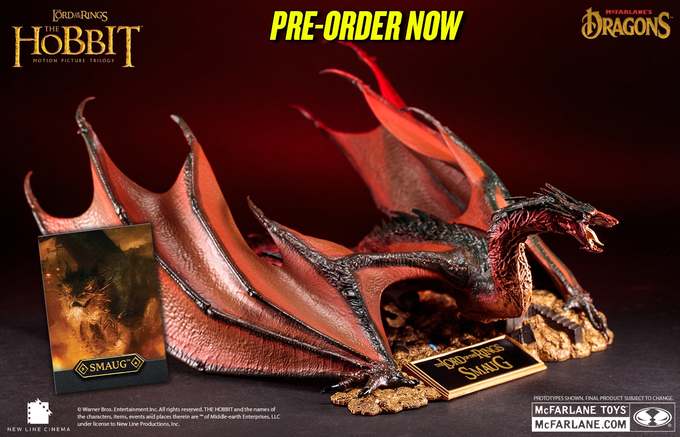 McFarlane Toys' Dragons Embrace IP with Smaug and Horntail