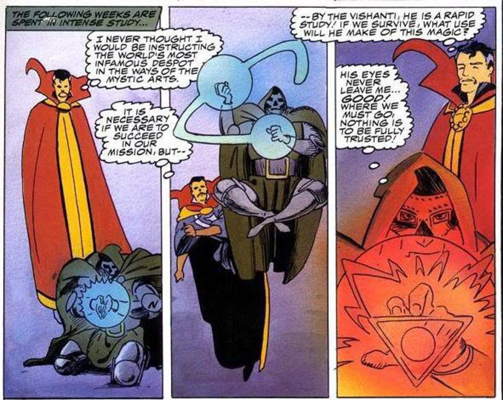 Doctor Doom and Doctor Strange in Triumph and Torment