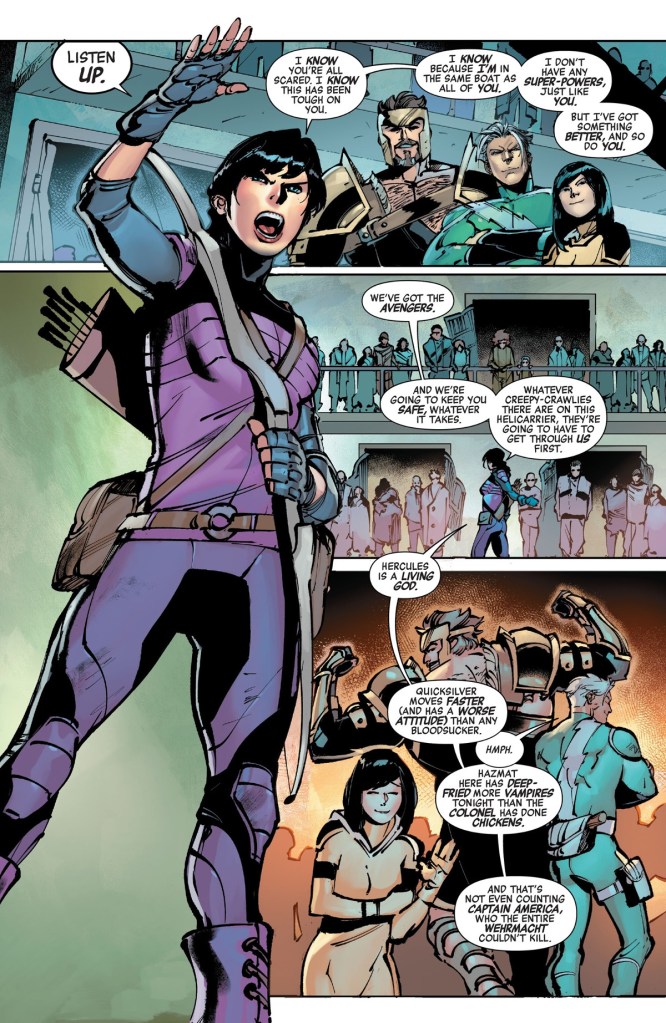 Kate Bishop rallies the people in Avengers 15