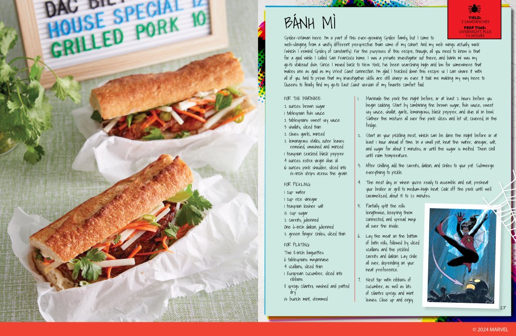 Exclusive Spider-Man: The Official Cookbook Excerpt Reveals Spider-Woman Bánh Mì Recipe