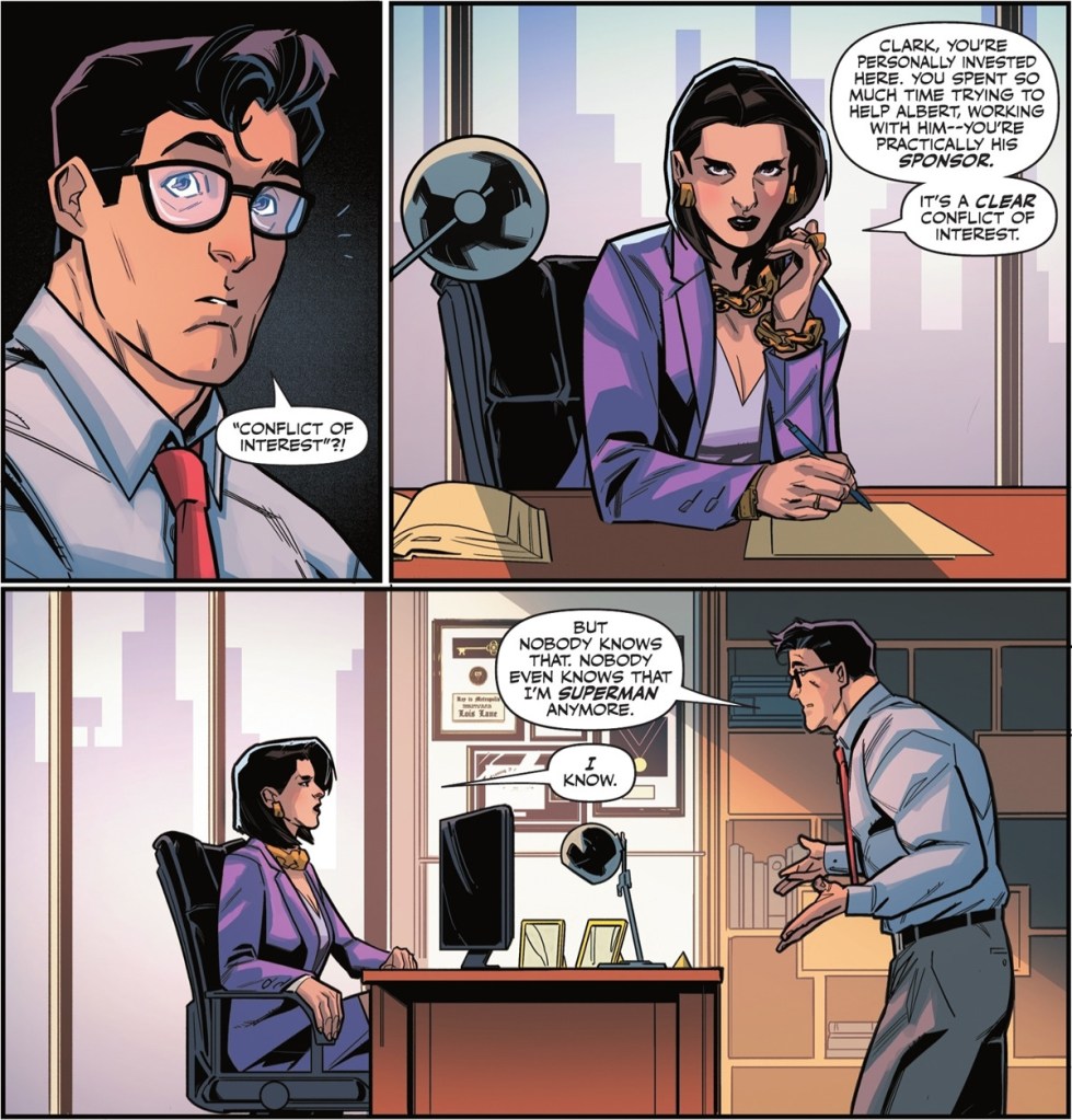 Clark Kent and Lois Lane argue in Action Comics 1067
