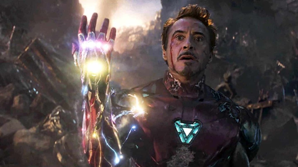 Robert Downey Jr as Tony Stark Iron Man in Avenges Endgame