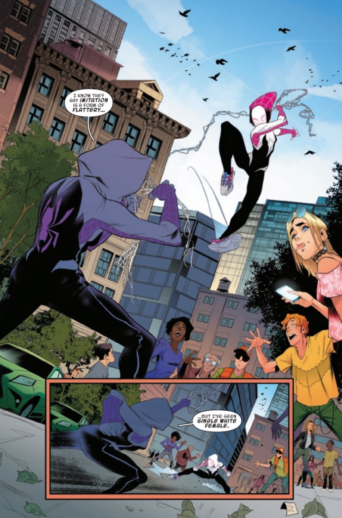 Spider-Gwen faces Chameleon in Spider-Gwen The Ghost Spider 3