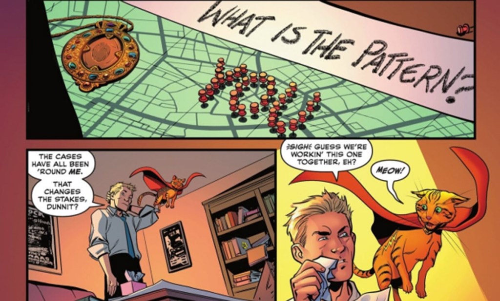 Streaky Spells It Out for John Constantine in Batman The Brave and the Bold 17