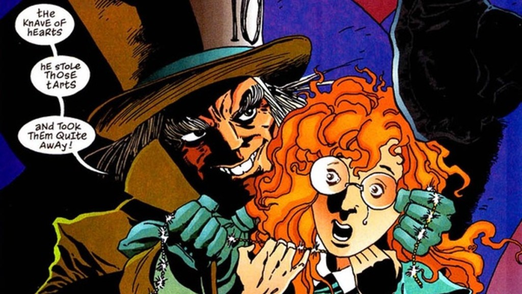 The Mad Hatter and Barbara Gordon in Batman Haunted Knight