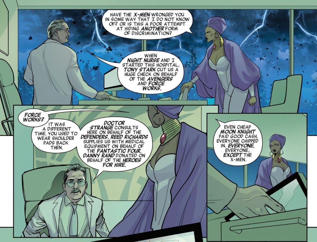 Doctor Daye explains his no X-Men policy in Storm 2