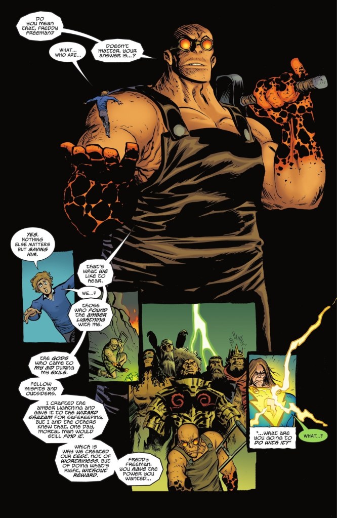 Hephaestus saves Freddy Freeman in Shazam 19